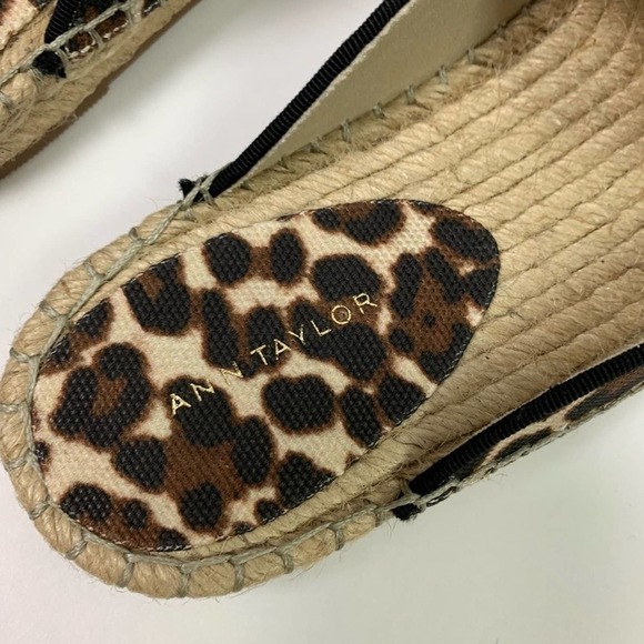 ANN Taylor Anastasia Leopard Espadrille Brown 7.5 - Picture 4 of 9